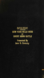 Catalogue of the New York Mills herd of shorthorns_cover