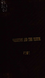 The principal forms of the skeleton and the teeth; as the basis for a system of natural history and comparative anatomy_cover