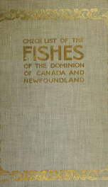 Check list of the fishes of the Dominion of Canada and Newfoundland_cover