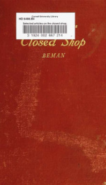 Selected articles on the closed shop_cover