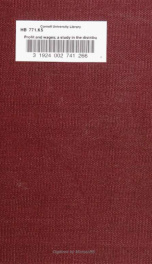 Profit and wages; a study in the distribution of income_cover