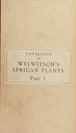 Catalogue of the African plants_cover