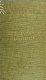 Maine Agricultural statistics; resources and opportunities_cover