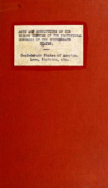 Acts and resolutions of the second session of the Provisional congress of the Confederate States, held at Montgomery, Ala 2nd_cover