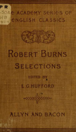 Selections from the poetry of Robert Burns, with notes, introduction, and glossary;_cover