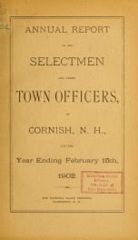 Annual report, Cornish, New Hampshire 1902_cover