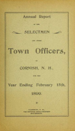 Annual report, Cornish, New Hampshire 1899_cover