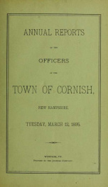 Annual report, Cornish, New Hampshire 1895_cover