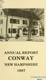 Conway, New Hampshire annual report 1987_cover