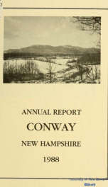 Conway, New Hampshire annual report 1988_cover