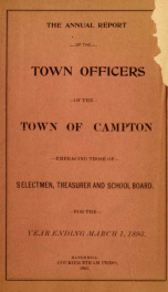 Annual report. Campton, New Hampshire 1893_cover