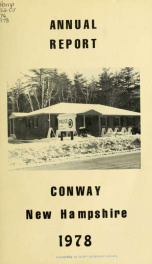 Conway, New Hampshire annual report 1978_cover