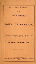 Annual report. Campton, New Hampshire 1880_cover