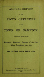 Annual report. Campton, New Hampshire 1881_cover