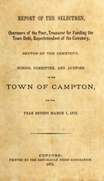 Annual report. Campton, New Hampshire 1872_cover