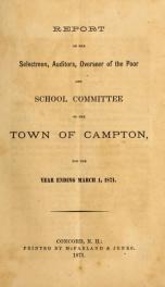 Annual report. Campton, New Hampshire 1871_cover