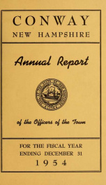 Conway, New Hampshire annual report 1954_cover