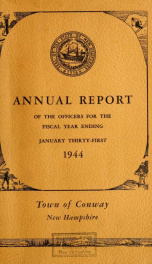 Conway, New Hampshire annual report 1944_cover