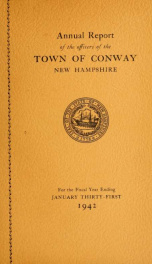Conway, New Hampshire annual report 1942_cover