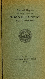 Conway, New Hampshire annual report 1941_cover
