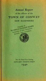 Conway, New Hampshire annual report 1940_cover