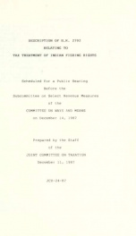 Description of H.R. 2792, relating to tax treatment of Indian fishing rights : scheduled for a public hearing before the Subcommittee on Select Revenue Measures of the Committee on Ways and Means on December 14, 1987 JCX-24-87_cover
