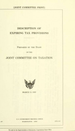 Description of expiring tax provisions JCS-8-89_cover