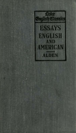 Essays, English and American_cover
