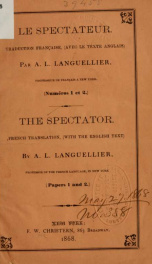 The Spectator, French translation, with the english text_cover