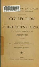 Collection de chirurgiens grecs avec dessins attribués au Primatice. Reproduction réduite des 200 dessins du Manuscrit latin 6866 de la Bibliothèque nationale_cover