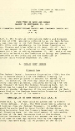 Committee on Ways and Means markup on September 25, 1991 of the Financial Institutions Safety and Consumer Choice Act of 1991 (H.R. 6) JCX-17-91_cover