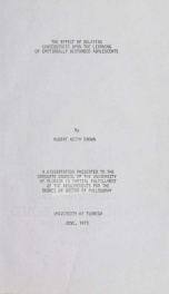 The effect of delaying consequences upon the learning of emotionally disturbed adolescents_cover