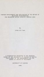 Further developments and application of the method of selective physisorption for measuring active catalyst surface area_cover