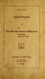 Journals of Seth Pease to and from New Connecticut : 1794-98_cover