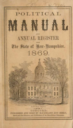 Political manual and annual register for the state of New Hampshire yr.1869_cover