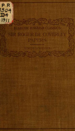 The Sir Roger de Coverley papers, from the Spectator_cover