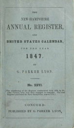 The New-Hampshire annual register, and United States calendar yr.1847_cover