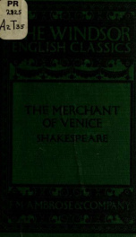 Shakespeare's The merchant of Venice_cover