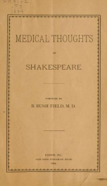 Medical thoughts of Shakespeare_cover