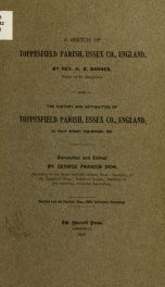 A sketch of Toppesfield Parish, Essex Co., England_cover