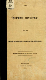 The reform ministry, and the reformed Parliament_cover