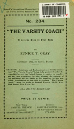 The varsity coach .._cover