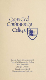 Cape Cod Community College Commencement Program_cover