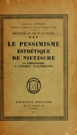 Nietzsche, sa vie et sa pensée_cover