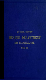 Annual report - San Francisco Department of Public Health 1897/98_cover