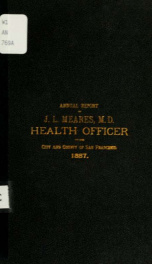 Annual report - San Francisco Department of Public Health 1887_cover