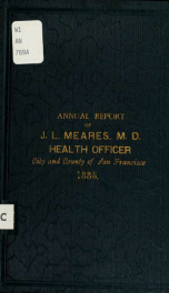 Annual report - San Francisco Department of Public Health 1885_cover