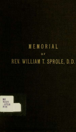 Reminiscences of the late Rev. William T. Sprole, D.D._cover