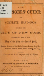 The strangers' guide; and complete hand-book through the city of New York .._cover