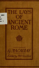 The lays of ancient Rome_cover